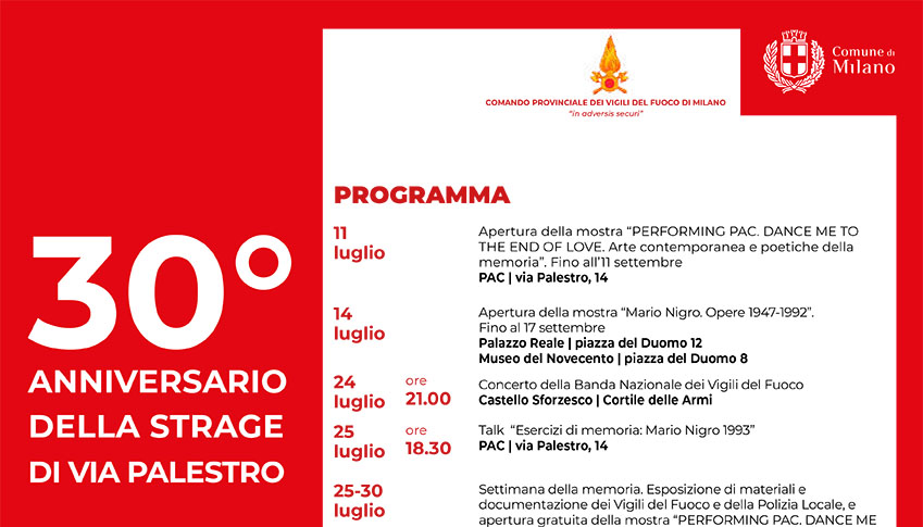 Sezione di MILANO – 30° Anniversario della Strage di Via Palestro – Milano