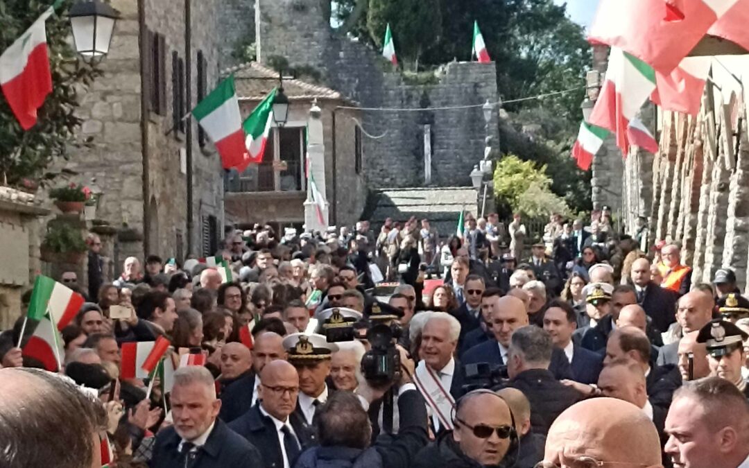Sezione di AREZZO – visita del Presidente della Repubblica a Civitella in Valdichiana